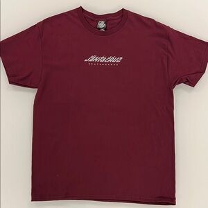 Santa Cruz Skateboards Men's Maroon T-Shirt
